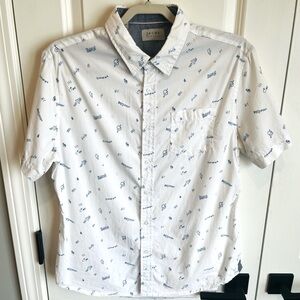 Jachs New York Men’s White Short Sleeve Button Down Shirt Size Medium